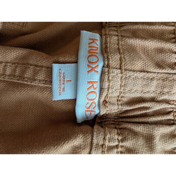 KNOX ROSE Rust Colored Straight Leg Pant Large Front Pocket‎ Sz L - Picture 3 of 5